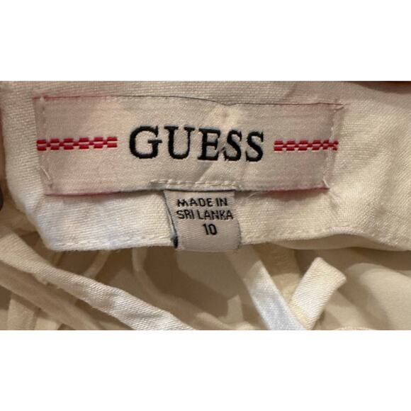 Guess Women's 10 Kora White Linen blend backless jumpsuit Classic Formal Party - Picture 3 of 14